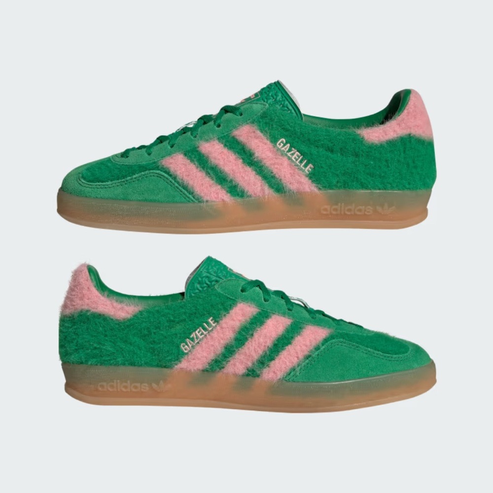 Adidas Gazelle Indoor Premium Fuzzy Green & Pink-Rare Collector’s Edition (NWB)